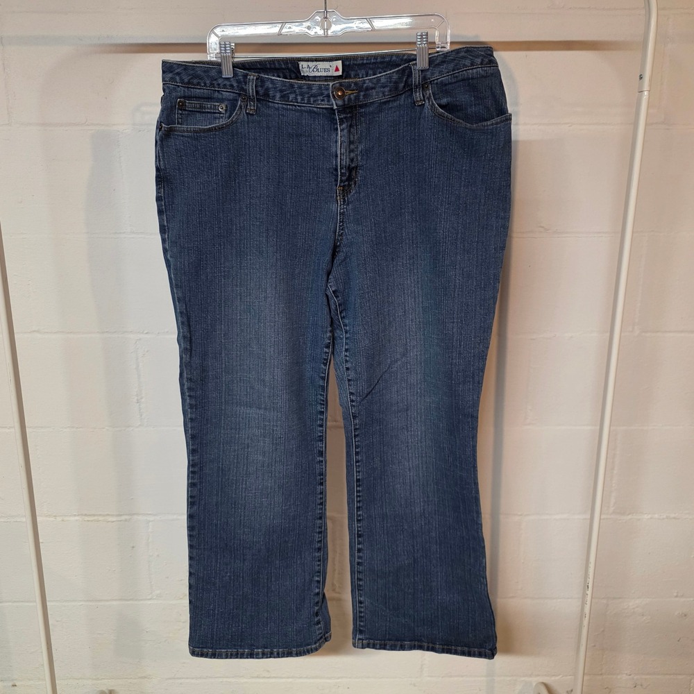 LA Blues Rodeo Jeans‎ Women Size 18 Short Medium Wash Bootcut Denim